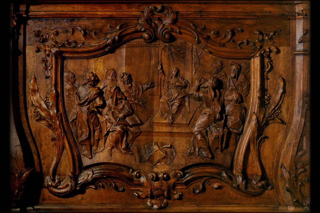 mit Reliefs vom Bildhauer Johann Baptist von StraubSchlussimpression: „Jesus im Tempel”